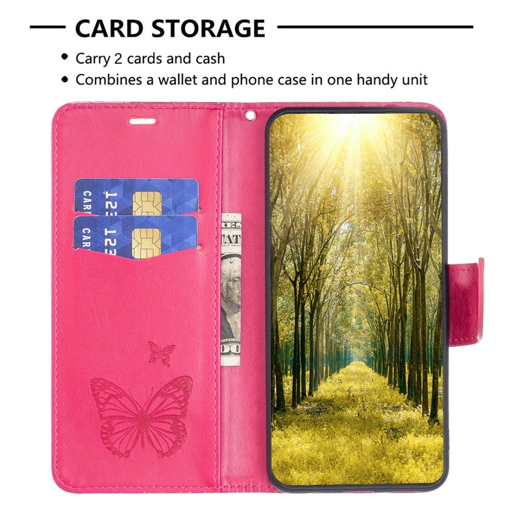 Butterfly knižkové púzdro na Samsung Galaxy A15 4G/5G - rose