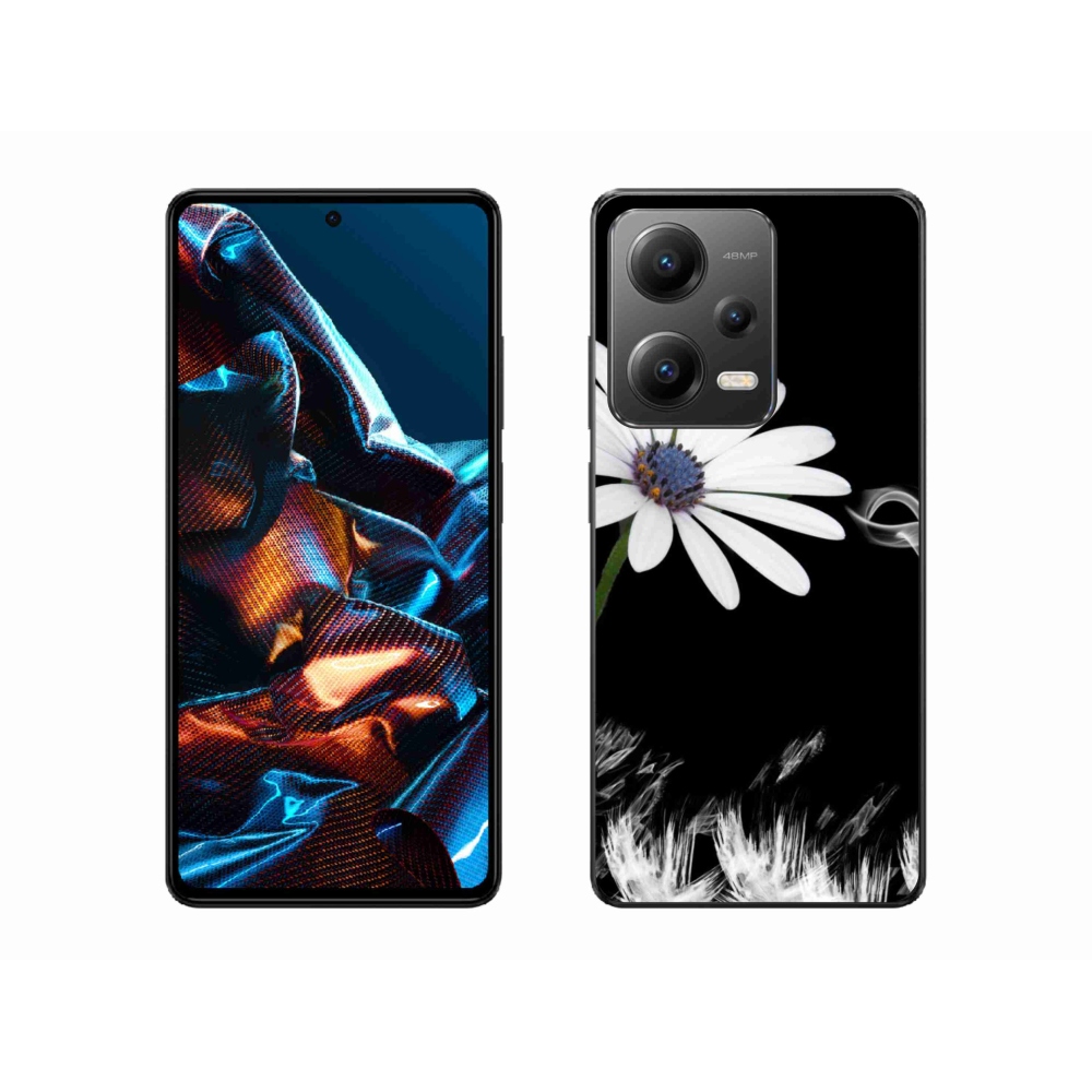 Gélový kryt mmCase na mobil Xiaomi Redmi Note 12 Pro 5G - biela kvetina