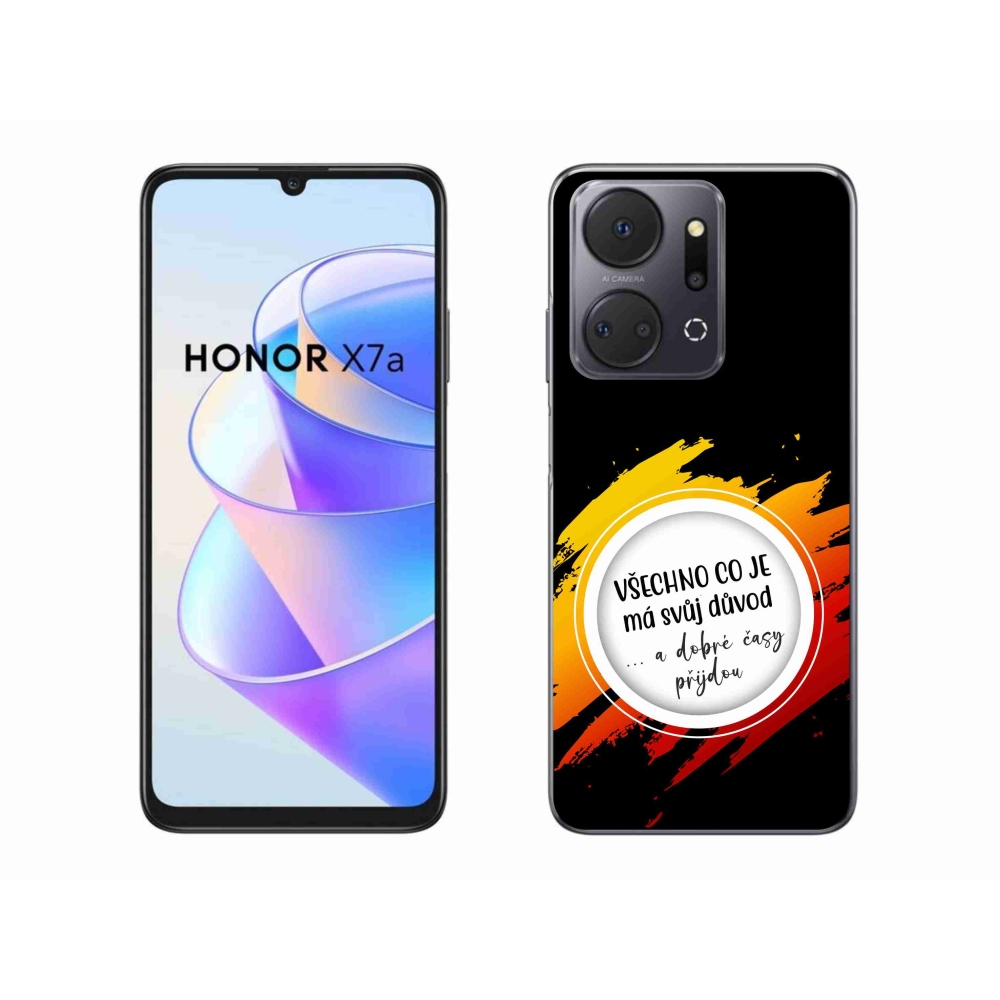Gélový kryt mmCase na Honor X7a - citát 3 čierne pozadie