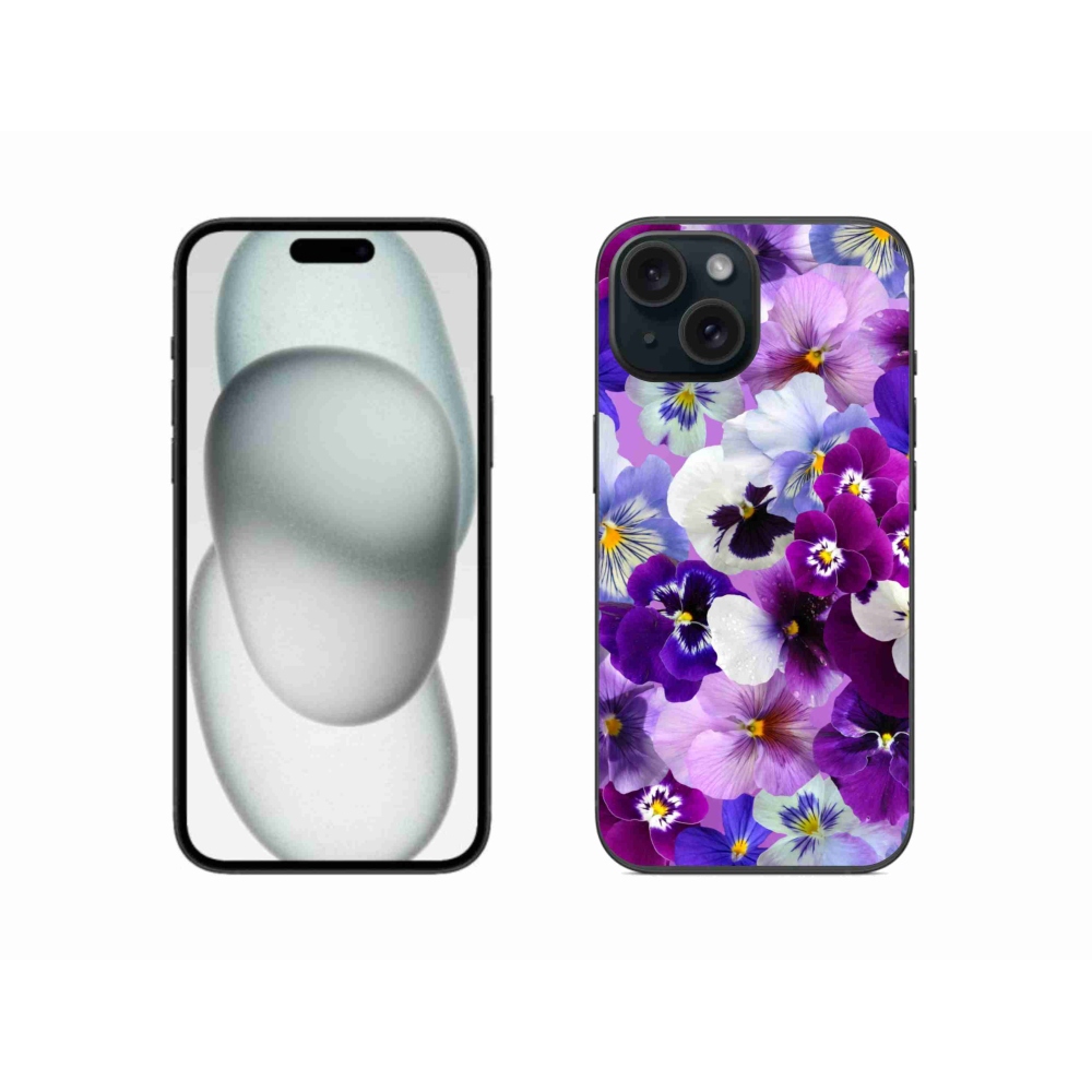 Gélový kryt mmCase na iPhone 15 - kvety 9