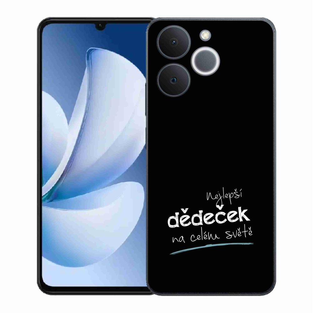 Gélový kryt mmCase na Realme Note 70T - najlepší dedko 3 čierne pozadie