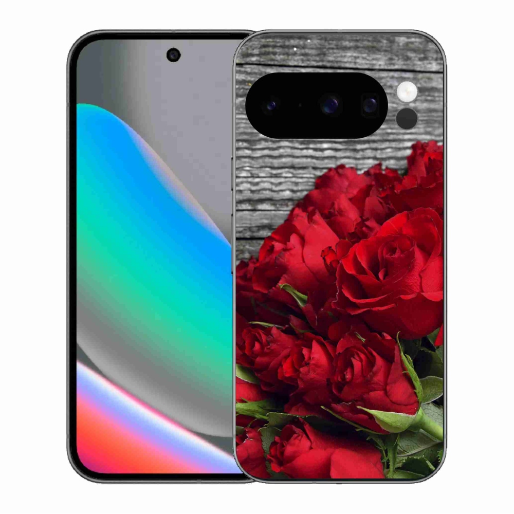 Gélový kryt mmCase na Google Pixel 10 Pro - červené ruže
