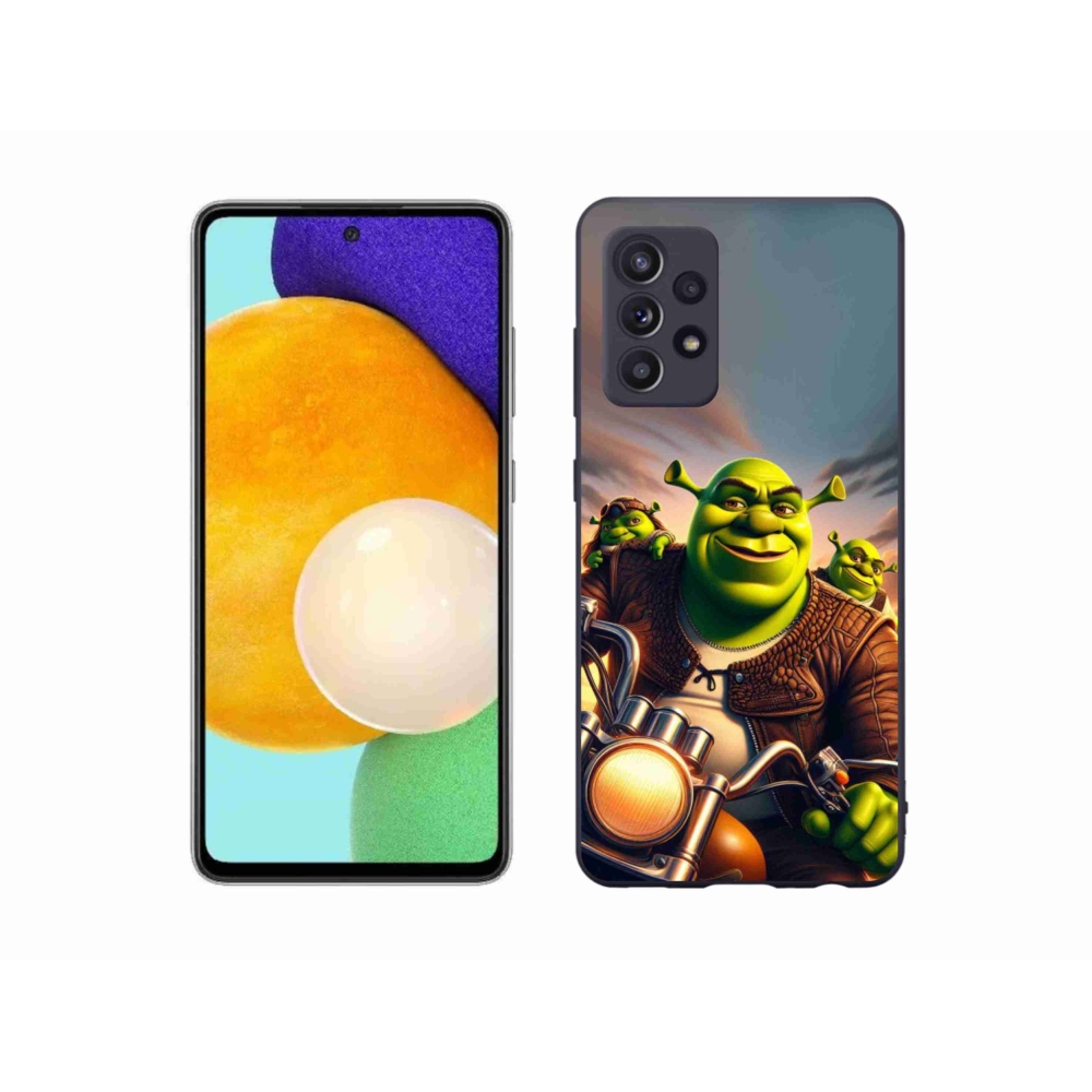 Gélový kryt mmCase na Samsung Galaxy A52s 5G - shrek na motorke