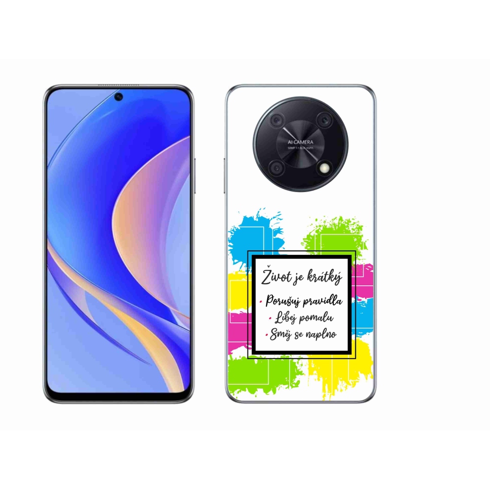 Gélový kryt mmCase na Huawei Nova Y90 - citát 5 biele pozadie