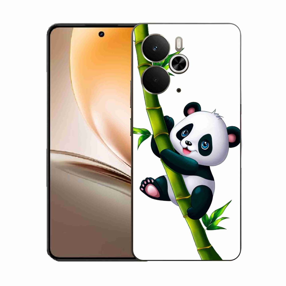 Gélový kryt mmCase na Realme 14 5G - panda na bambuse