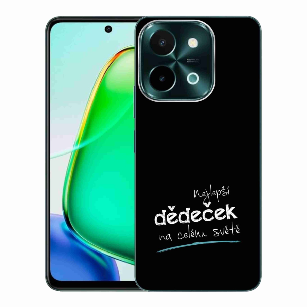 Gélový kryt mmCase na Vivo Y28 - najlepší dedko 3 čierne pozadie