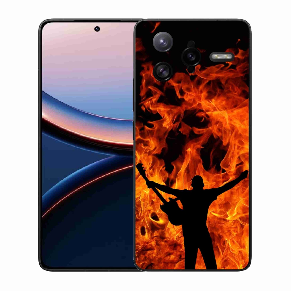 Gélový kryt mmCase na Xiaomi Poco F7 Ultra - muzikant a oheň