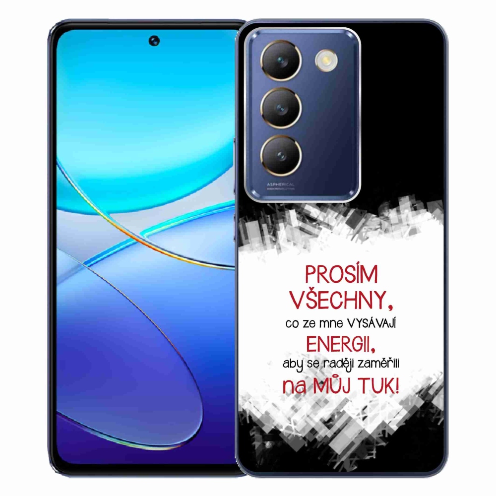 Gélový kryt mmCase na Vivo V40 SE 4G/5G - vtipný text 1 červený