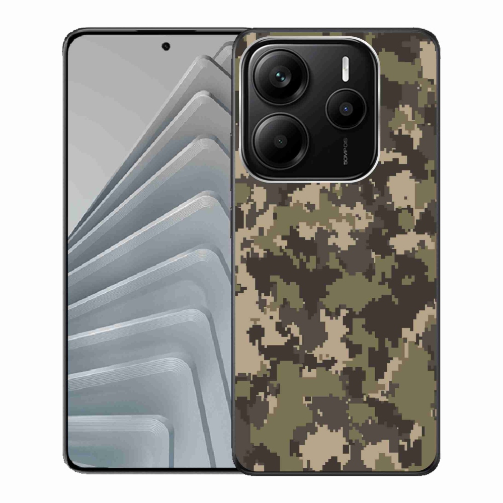 Gélový kryt mmCase na Xiaomi Redmi Note 14 5G - maskáčový vzor 12