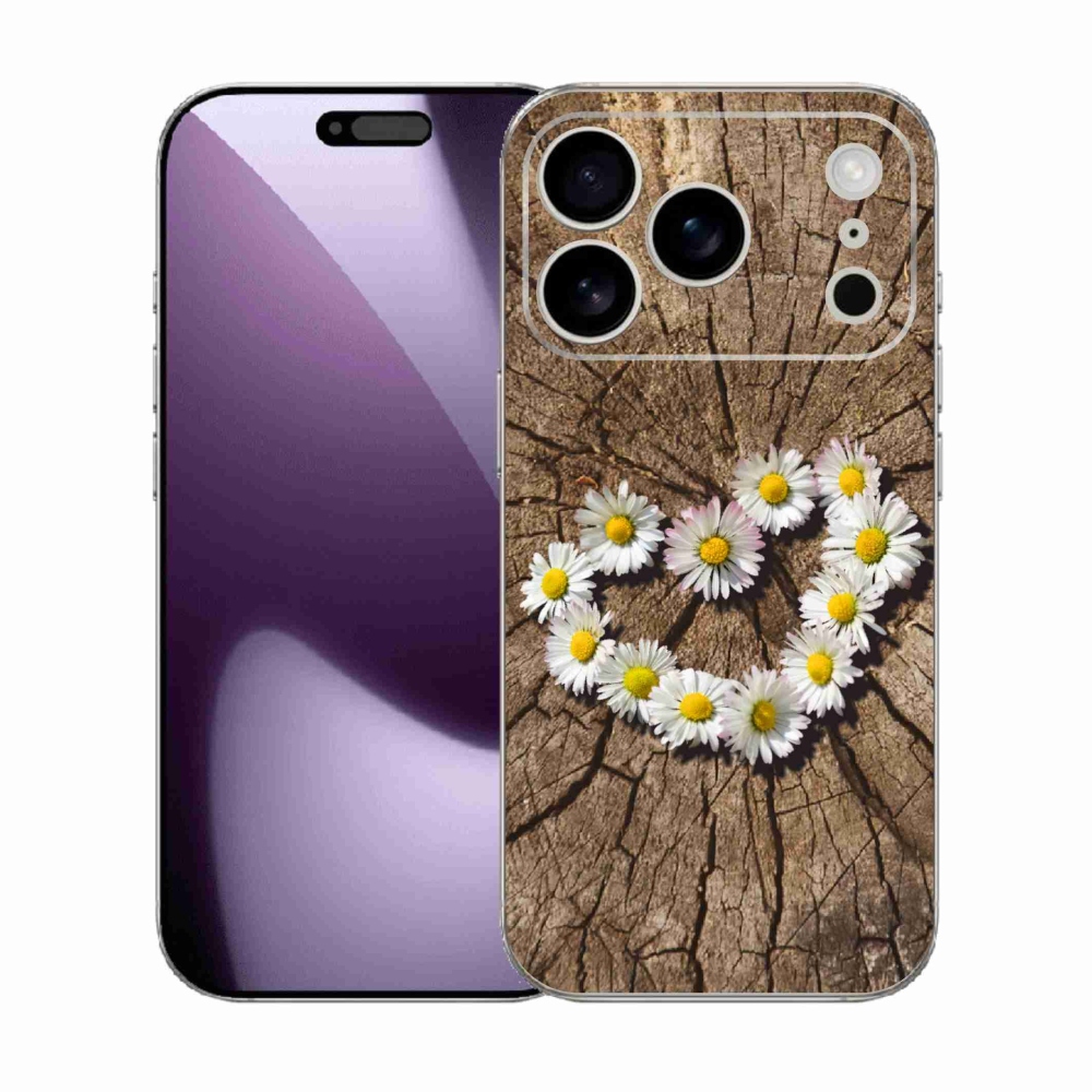 Gélový kryt mmCase na iPhone 17 Pro - srdce z margaréty