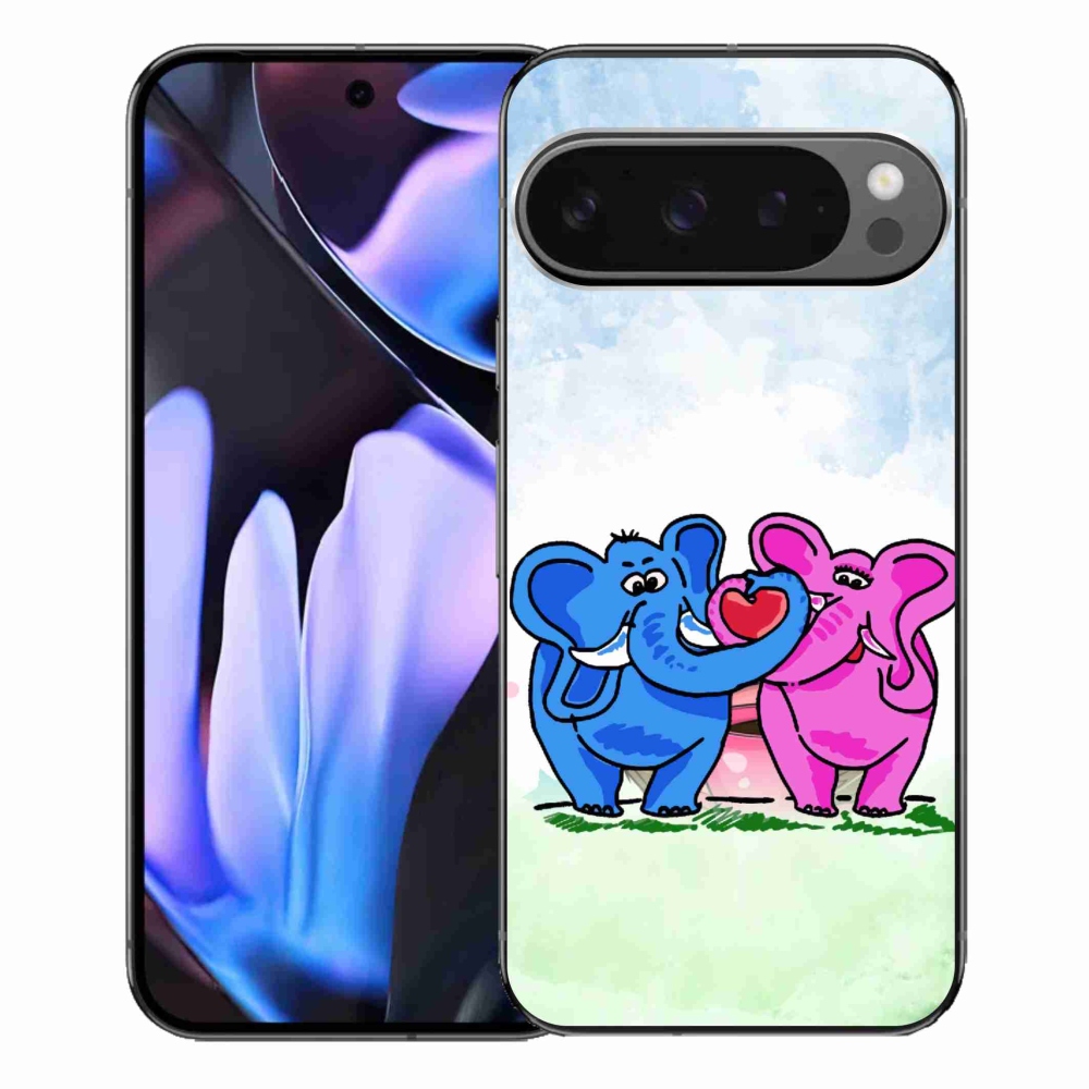 Gélový kryt mmCase na Google Pixel 9 Pro XL - zamilovaní slony