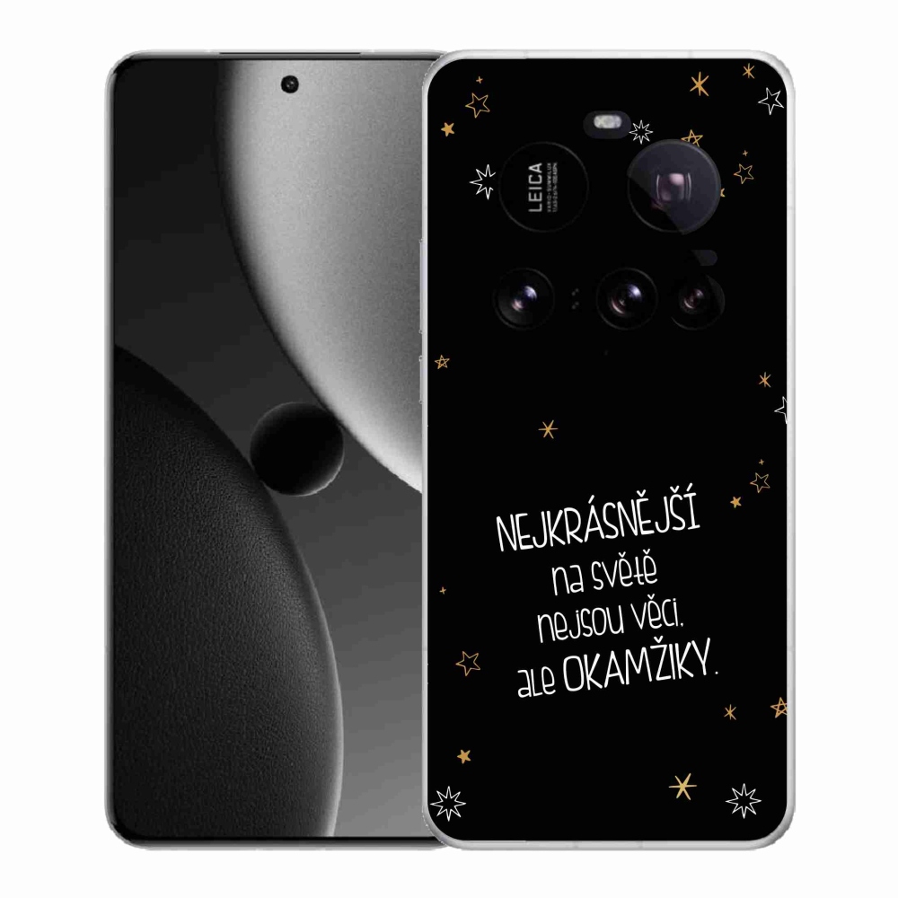 Gélový kryt mmCase na Xiaomi 15 Ultra - citát 4 čierne pozadie