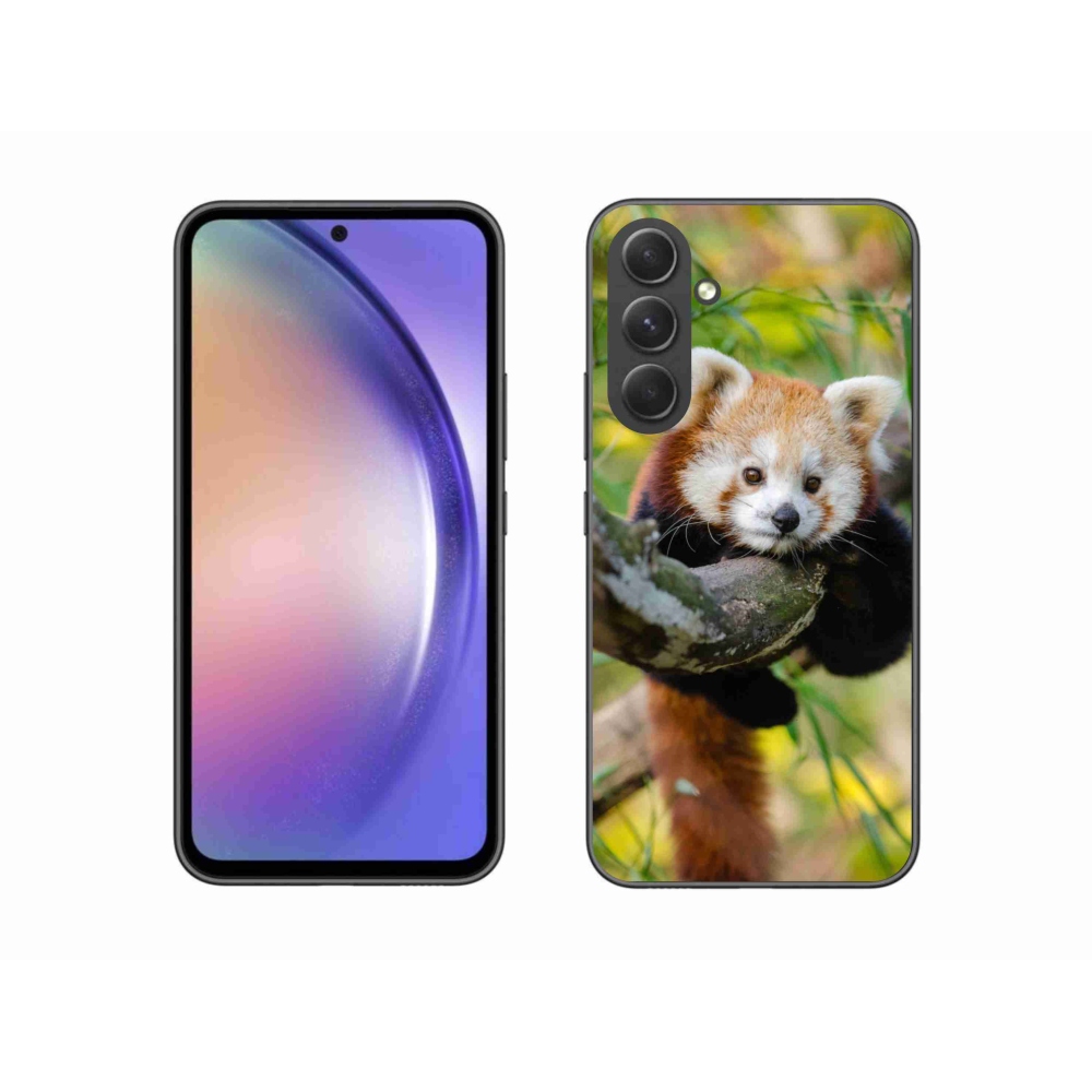 Gélový kryt mmCase na Samsung Galaxy A54 5G - panda červená