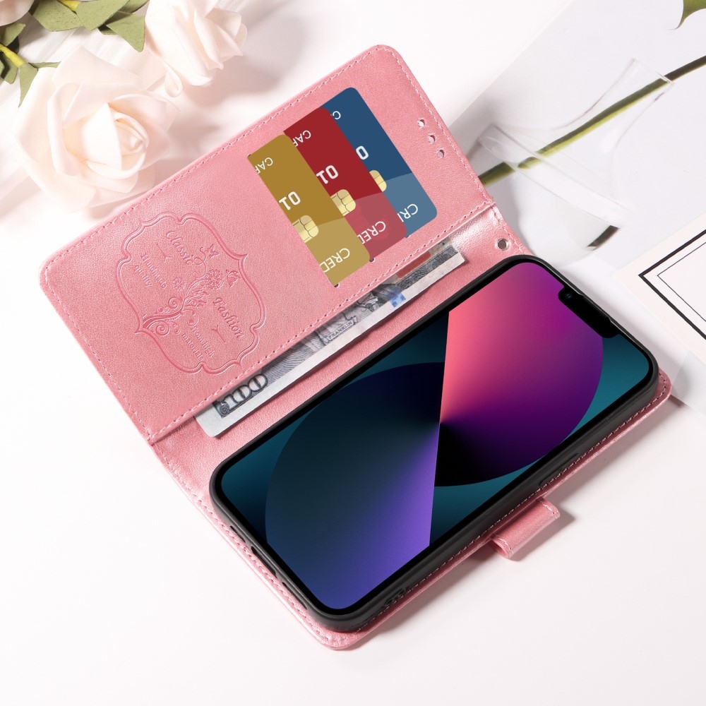 Flowery knižkové púzdro na Xiaomi Redmi A5 - ružové
