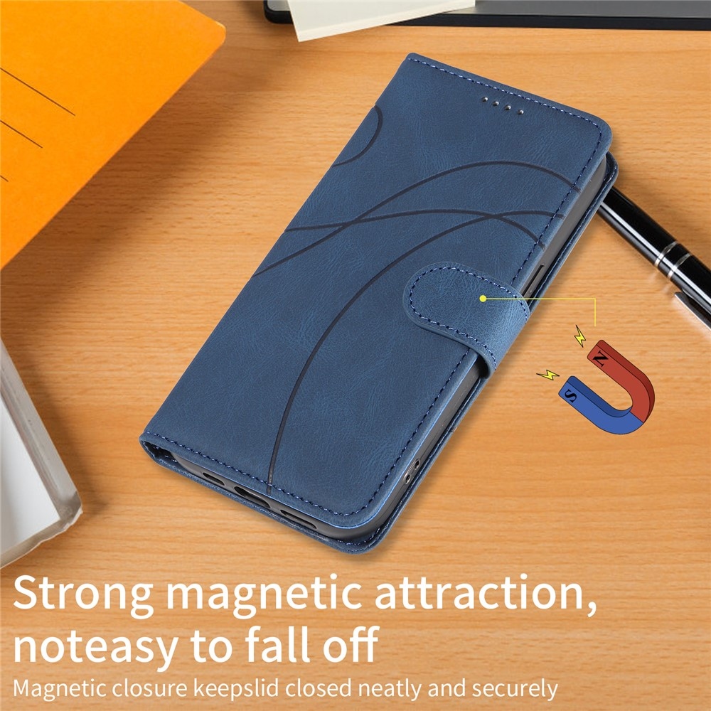 Curved knižkové puzdro na Realme 14 5G/14T 5G - modré