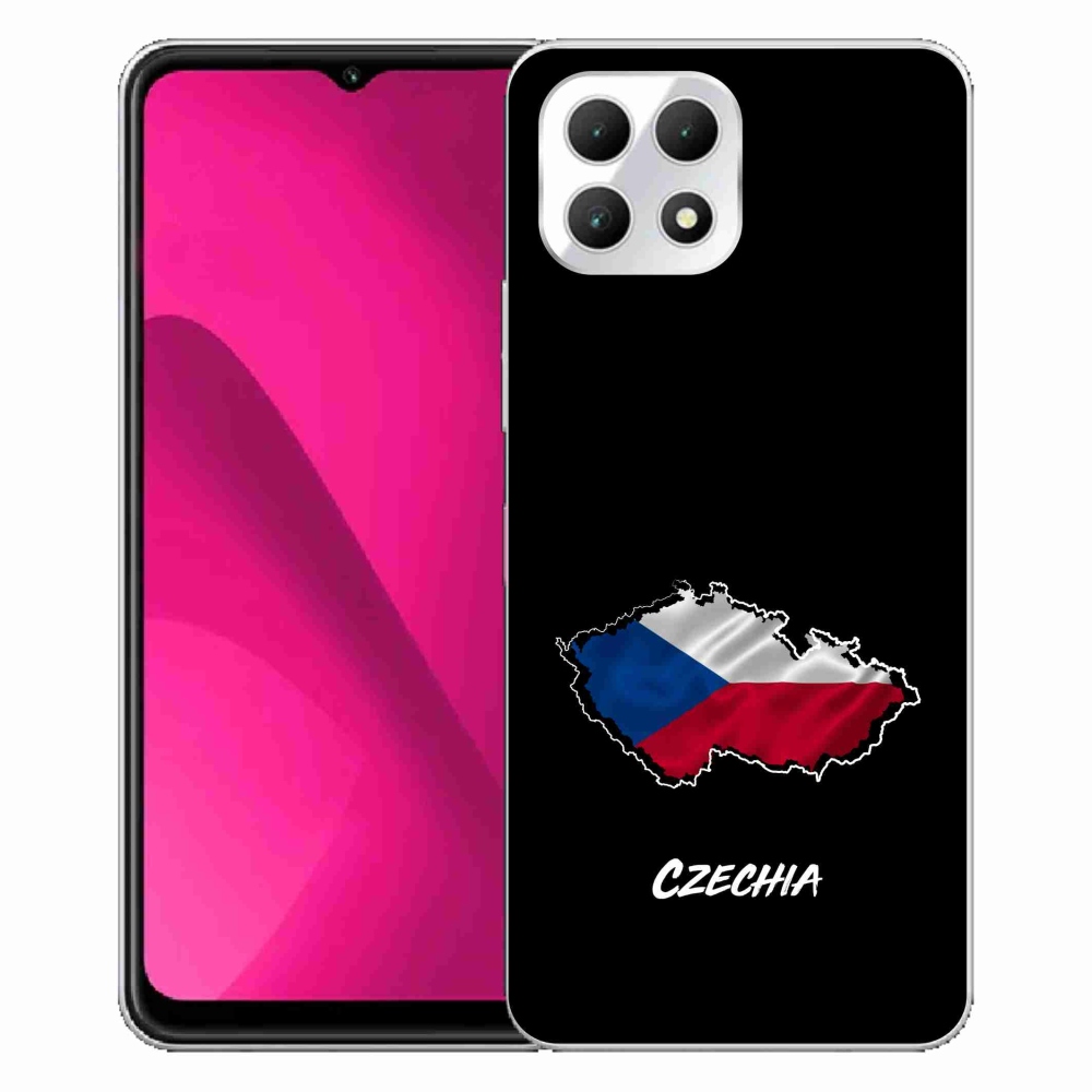 Gélový kryt mmCase na T-Mobile T Phone 2 - Czechia čierne pozadie
