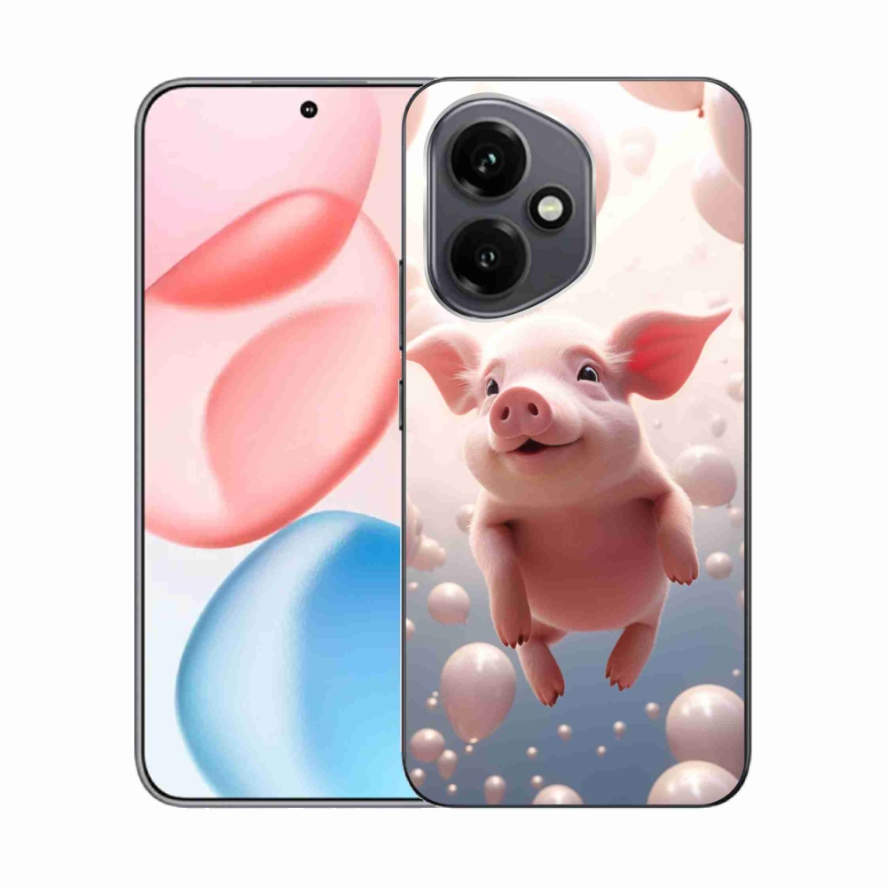 Gélový kryt mmCase na Honor 400 - prasiatko s balónikmi