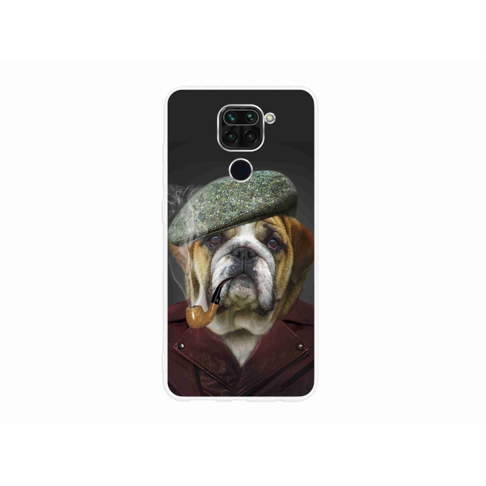 Gelový kryt mmCase na Xiaomi Redmi Note 9 - pes s fajfkou
