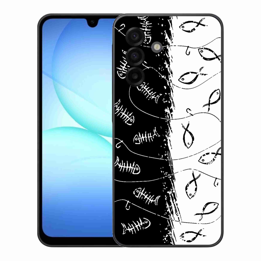 Gélový kryt mmCase na Samsung Galaxy A17 4G/5G - kostry a rybky