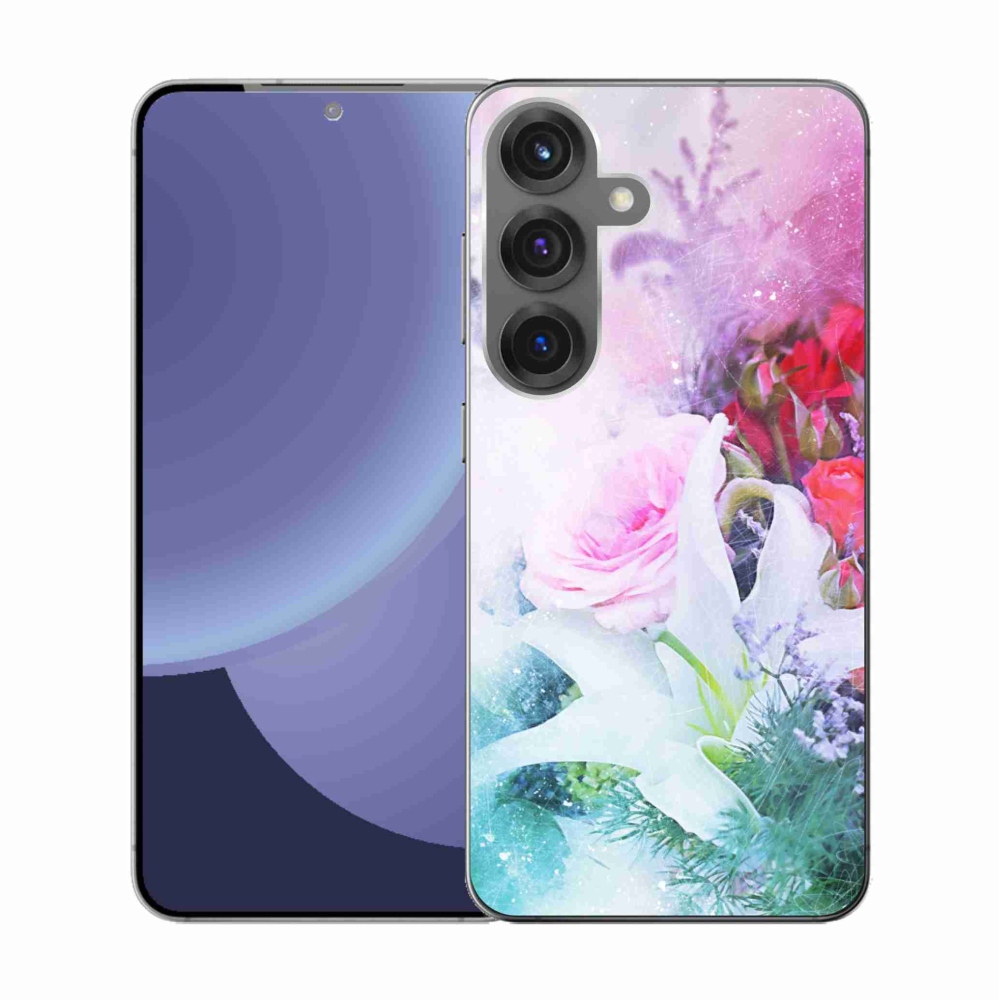 Gélový kryt mmCase na Samsung Galaxy S25 - kvety 4