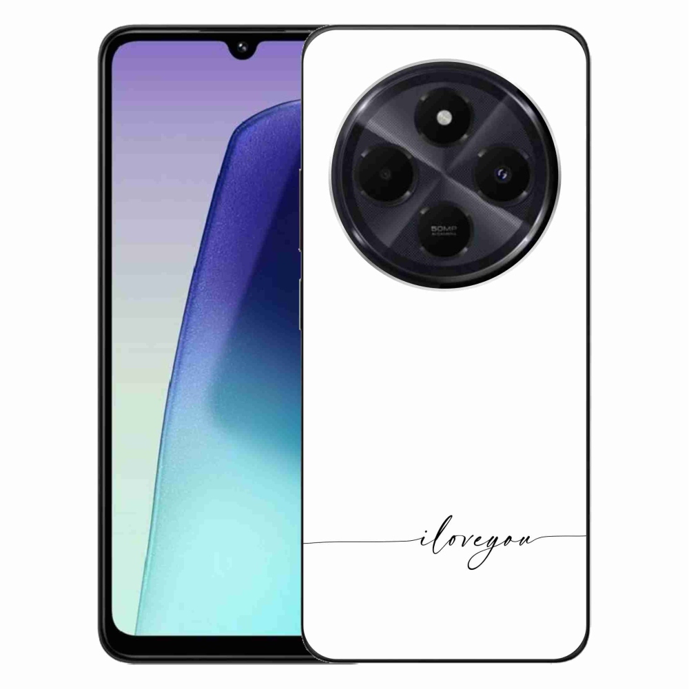 Gélový kryt mmCase na Xiaomi Redmi 14C/Poco C75 - I love you biele pozadie