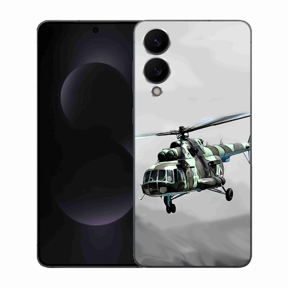 Gélový kryt mmCase na Samsung Galaxy S25 Edge - vojenský vrtuľník