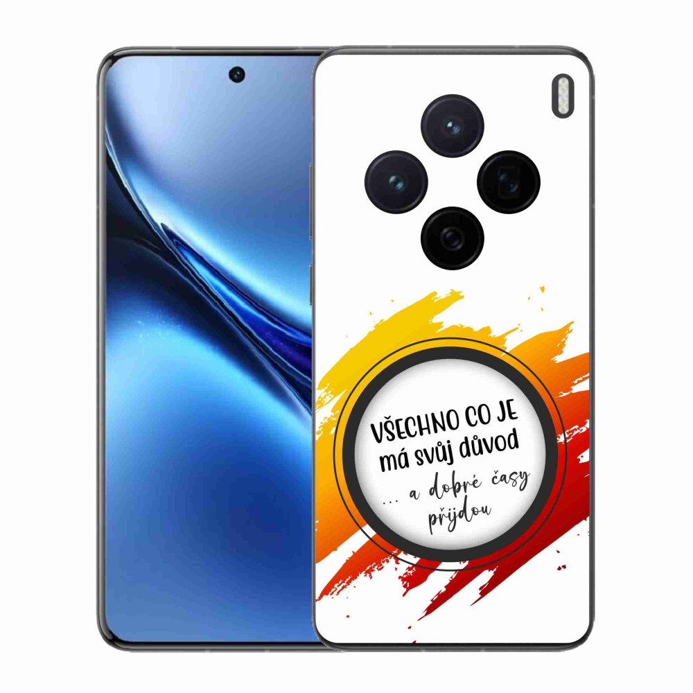 Gélový kryt mmCase na Vivo X200 5G - citát 3 biele pozadie