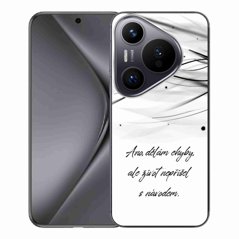 Gélový kryt mmCase na Huawei Pura 70 Pro - citát biele pozadie