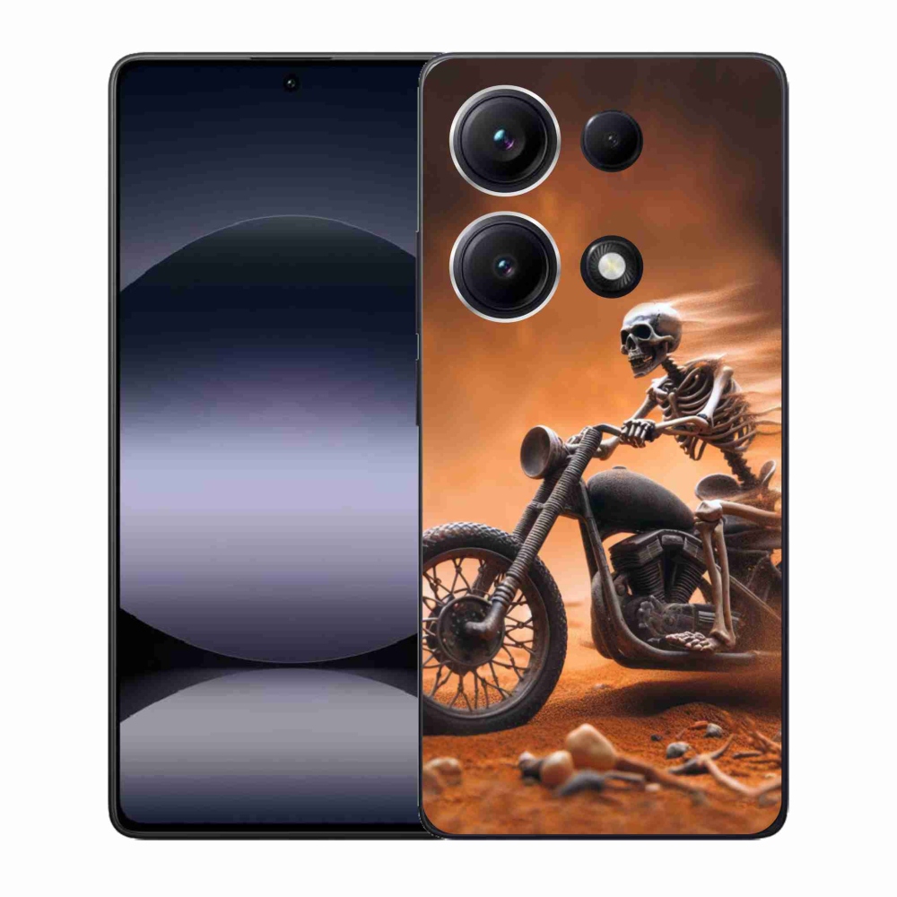 Gélový kryt mmCase na Xiaomi Redmi Note 14S - kostra na motorke