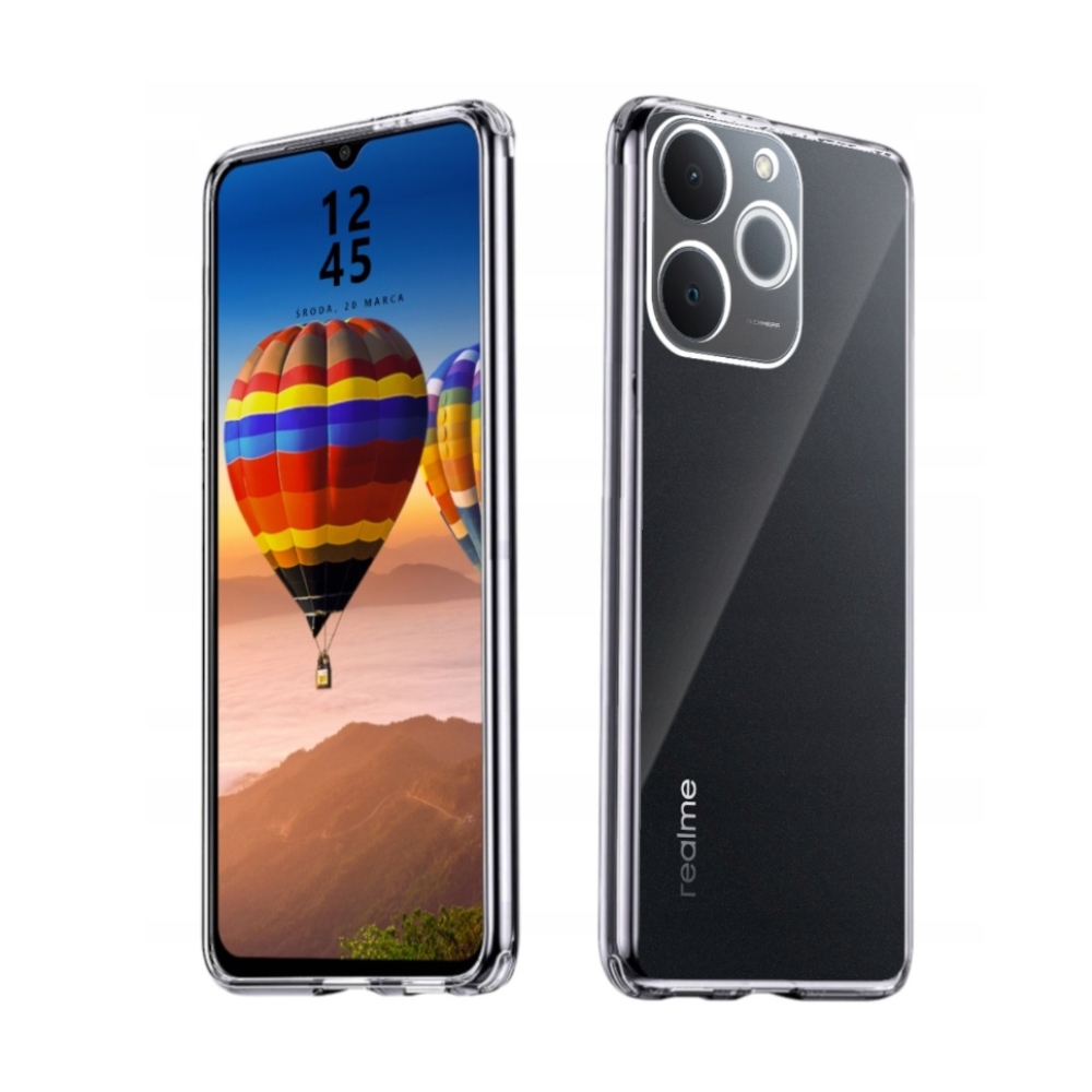 Priehľadný gélový obal na Realme Note 70T - priehľadný