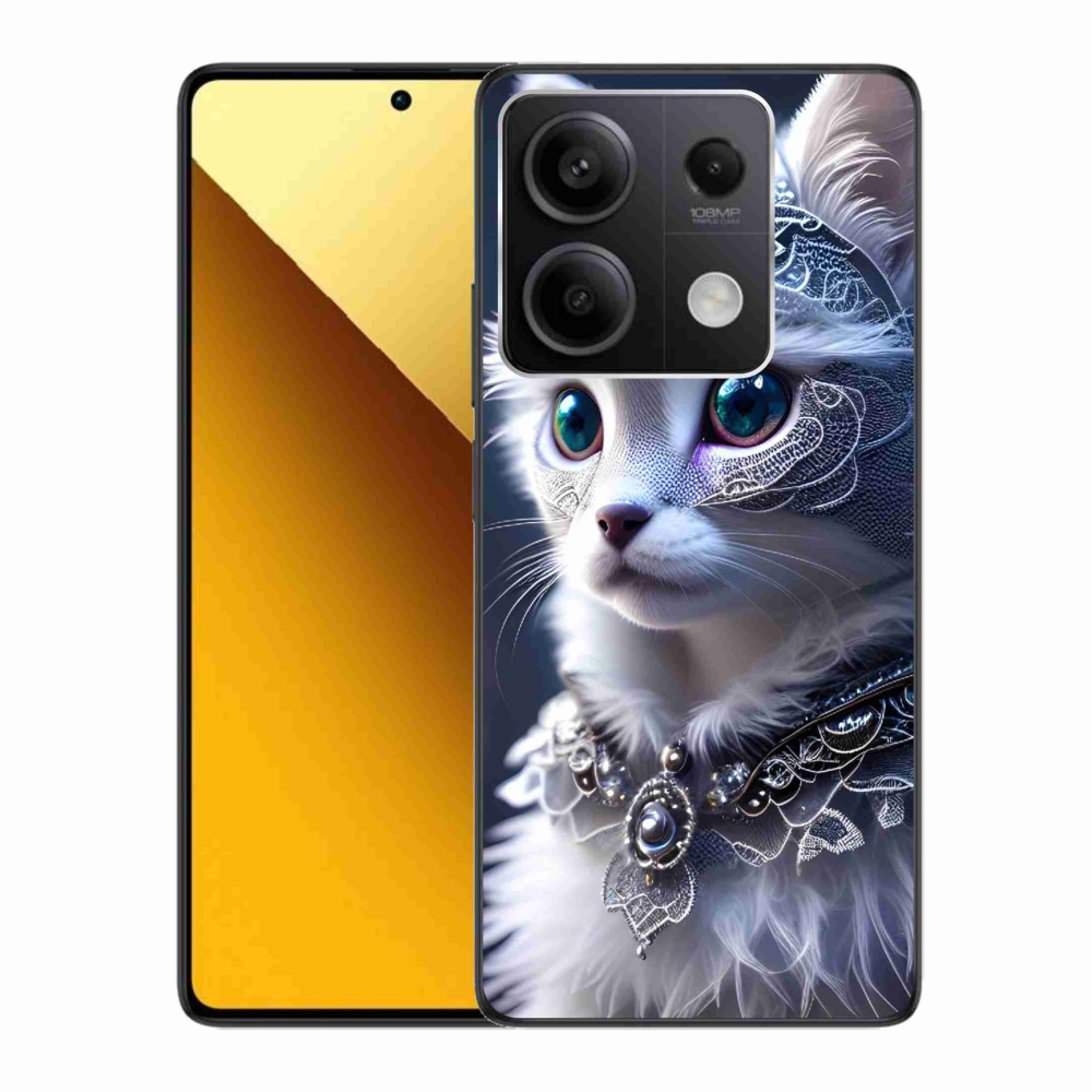 Gélový kryt mmCase na Xiaomi Redmi Note 13 5G - biela mačka