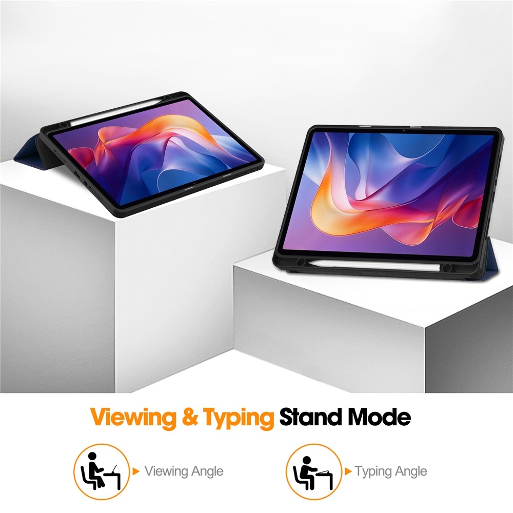 Cases chytré zatváracie púzdro na Xiaomi Redmi Pad 2 - tmavomodré