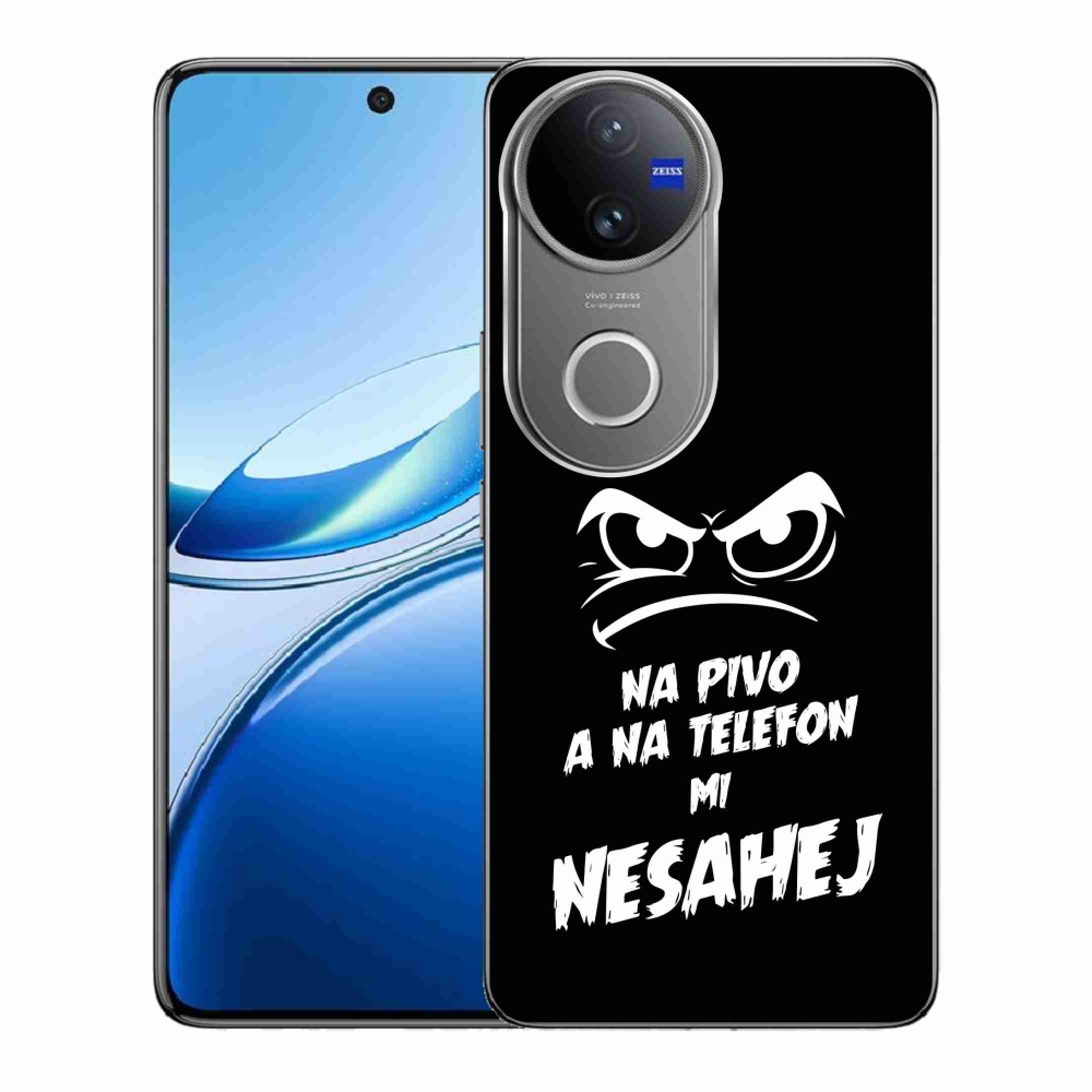 Gélový kryt mmCase na Vivo V50 5G - pivný motív 2 čierne pozadie