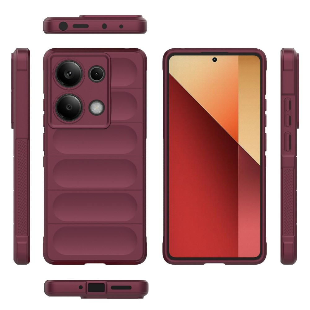 Rugg odolný gélový obal na Xiaomi Redmi Note 14S - vínový