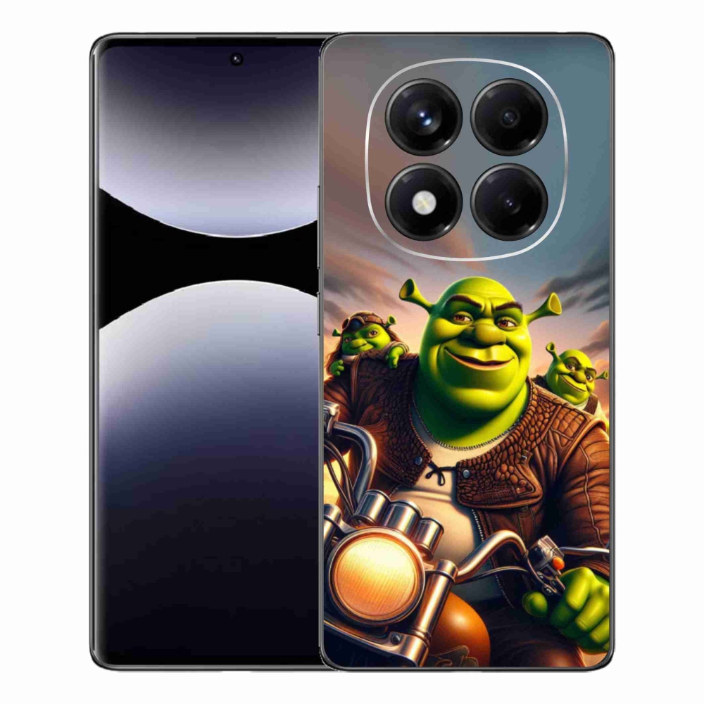 Gélový kryt mmCase na Xiaomi Redmi Note 14 Pro - shrek na motorke