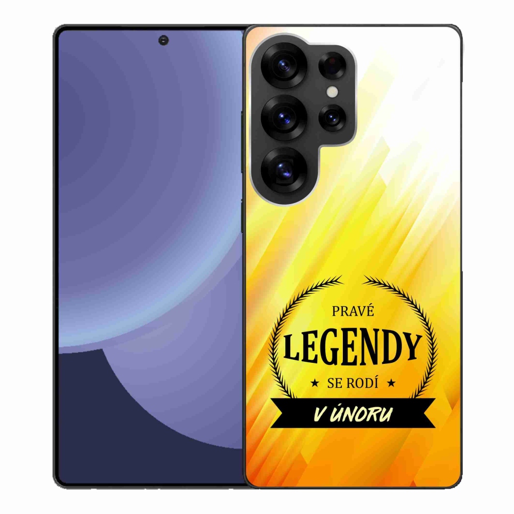 Gélový kryt mmCase na Samsung Galaxy S25 Ultra - legendy vo februári žlté pozadie