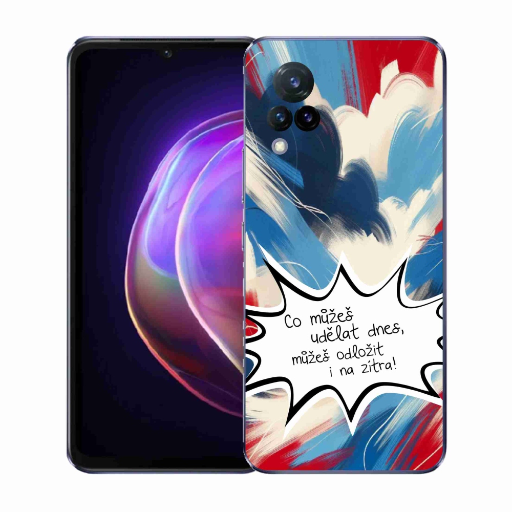 Gélový kryt mmCase na Vivo V21 4G/5G - vtipný text 9 biele pozadie