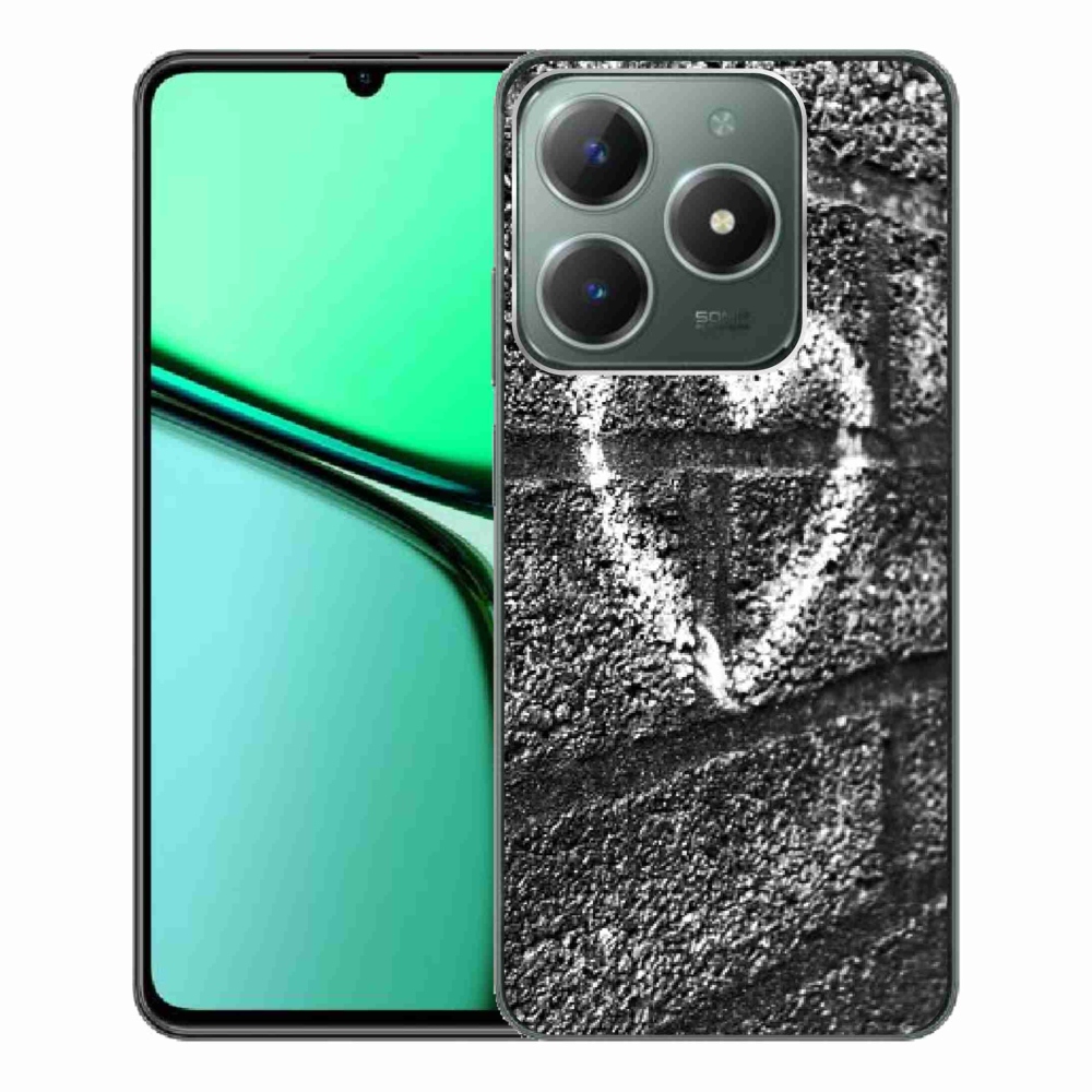 Gélový kryt mmCase na Realme C61 - srdce na stene