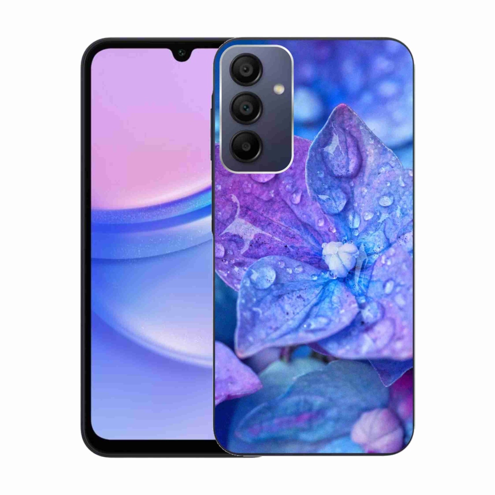 Gélový kryt mmCase na Samsung Galaxy A15 4G/5G - fialový kvet