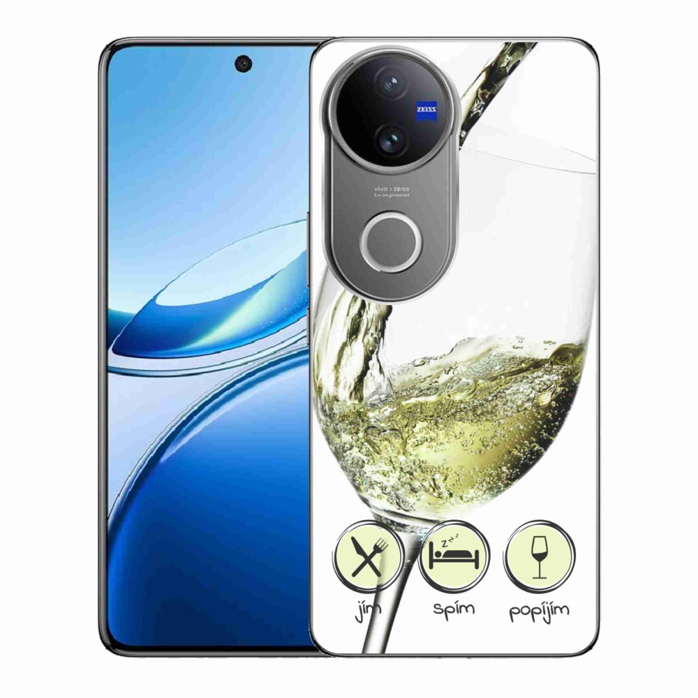 Gélový kryt mmCase na Vivo V50 5G - pohár vína bielej