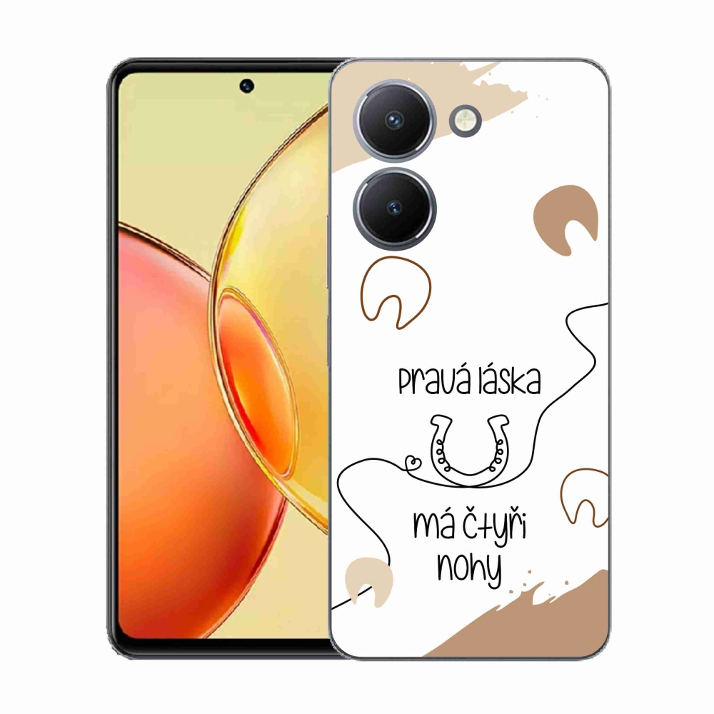 Gélový kryt mmCase na Vivo Y36 - konský motív biele pozadie