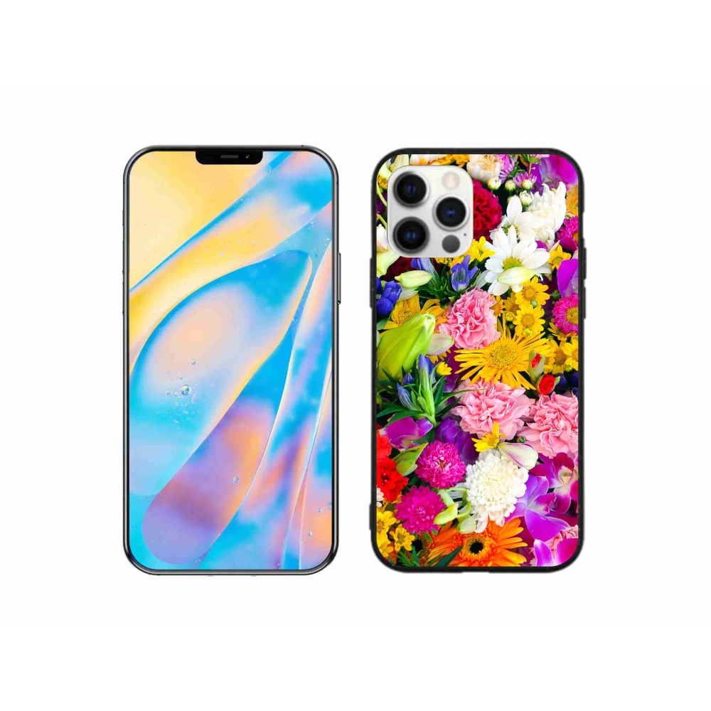 Gélový kryt mmCase na iPhone 12 Pro - kvety 12