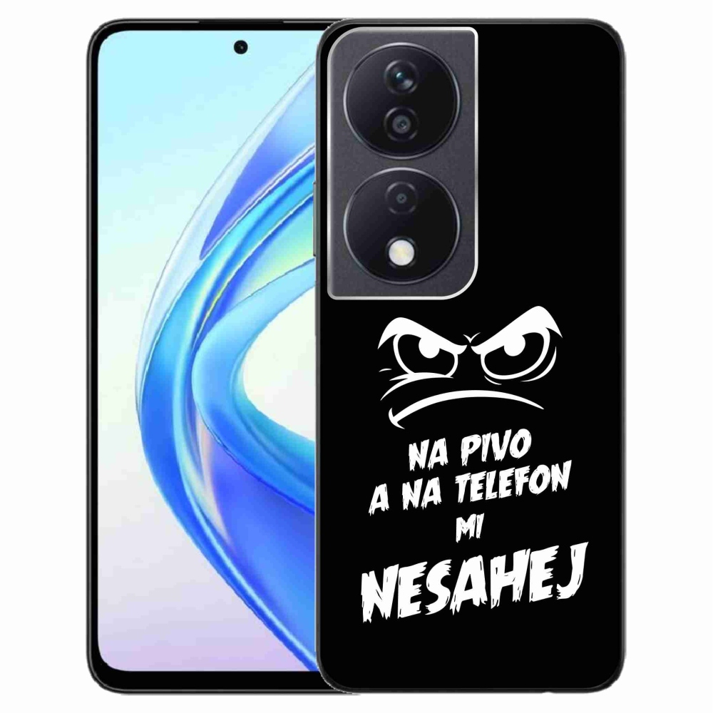 Gélový kryt mmCase na Honor X7b/Honor 90 Smart - pivný motív 2 čierne pozadie