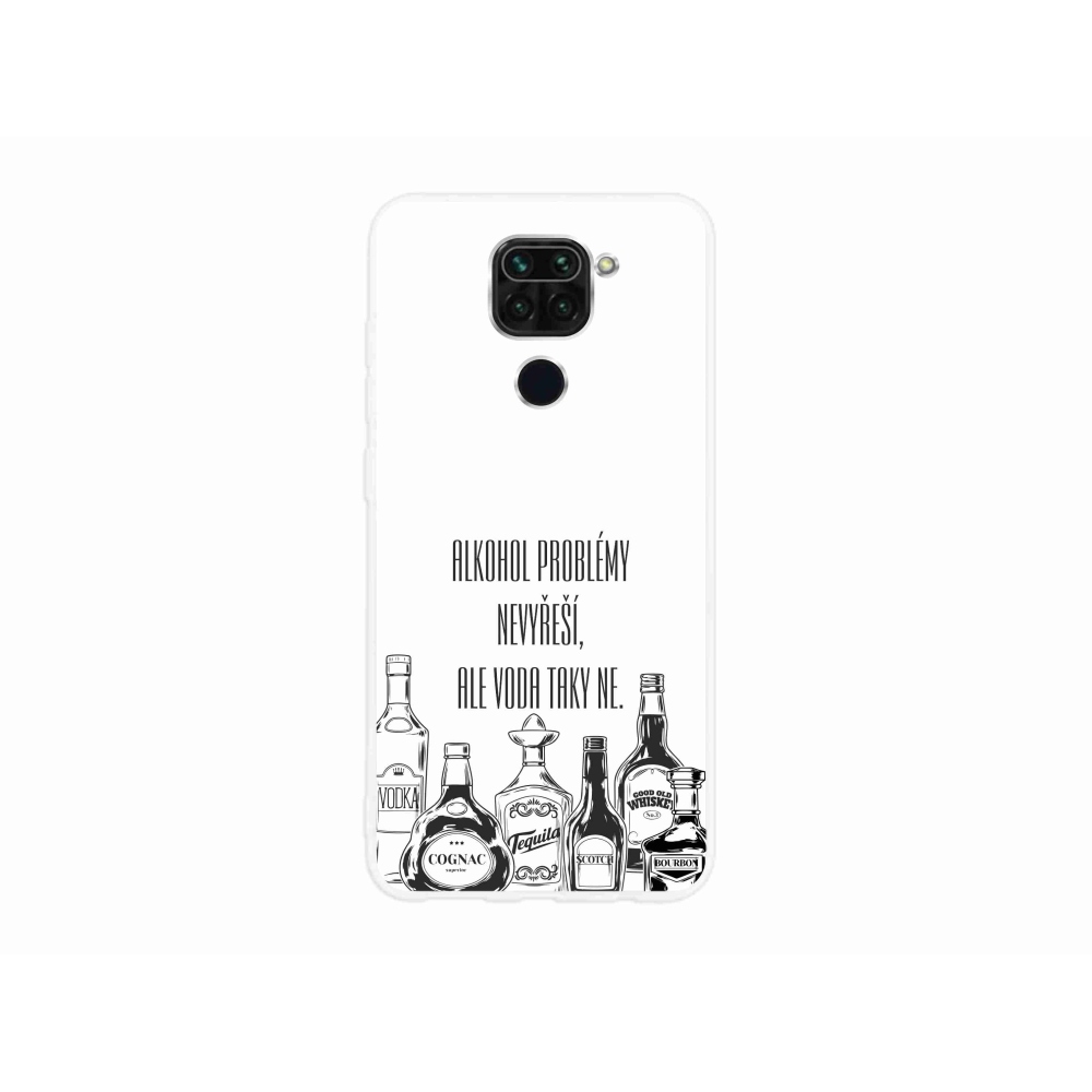 Gélový kryt mmCase na Xiaomi Redmi Note 9 - vtipný text biele pozadie