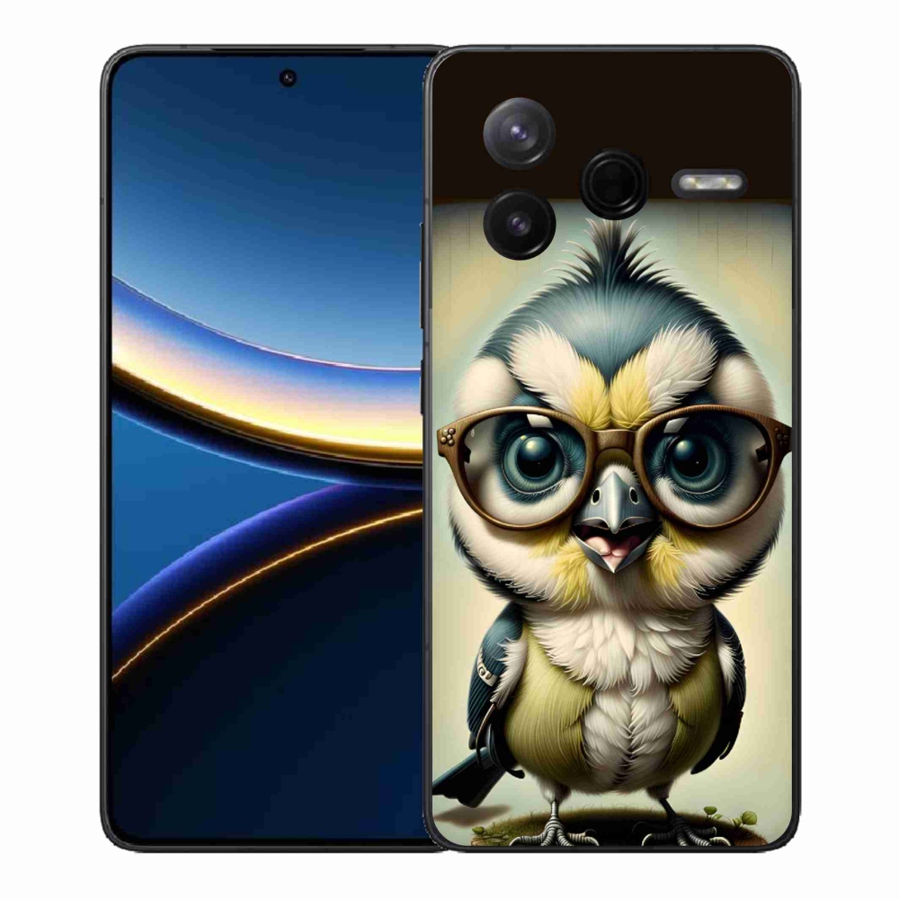 Gélový kryt mmCase na Xiaomi Poco F7 Pro - mláďa s okuliarmi