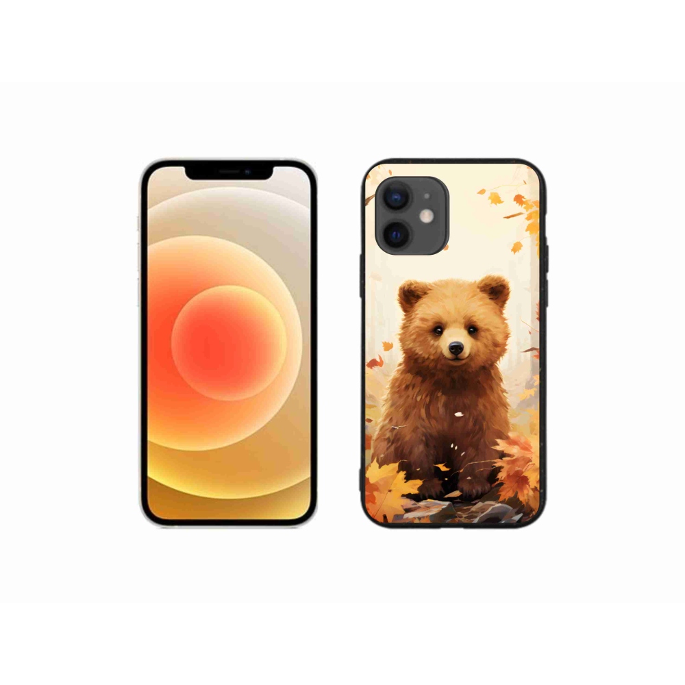 Gélový kryt mmCase na iPhone 12 mini - medveď v lese