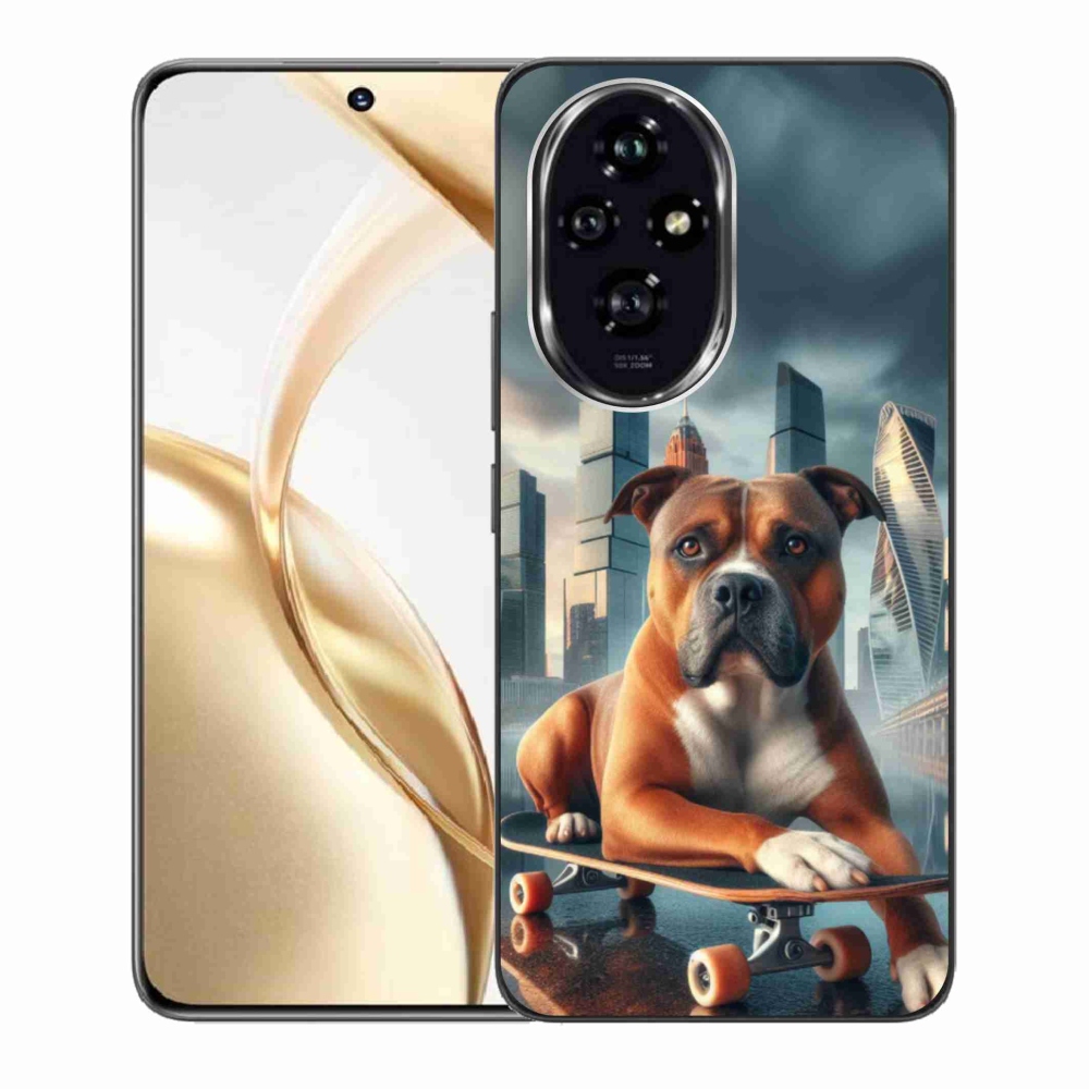 Gélový kryt mmCase na Honor 200 5G - pes na skateboarde
