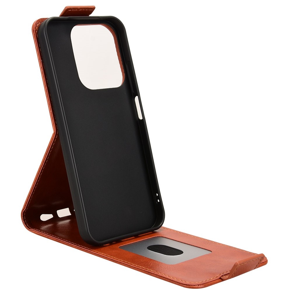 Vert flipové púzdro na Xiaomi Redmi 15C 4G (171mm)/Poco C85 4G (171mm) - oranžové