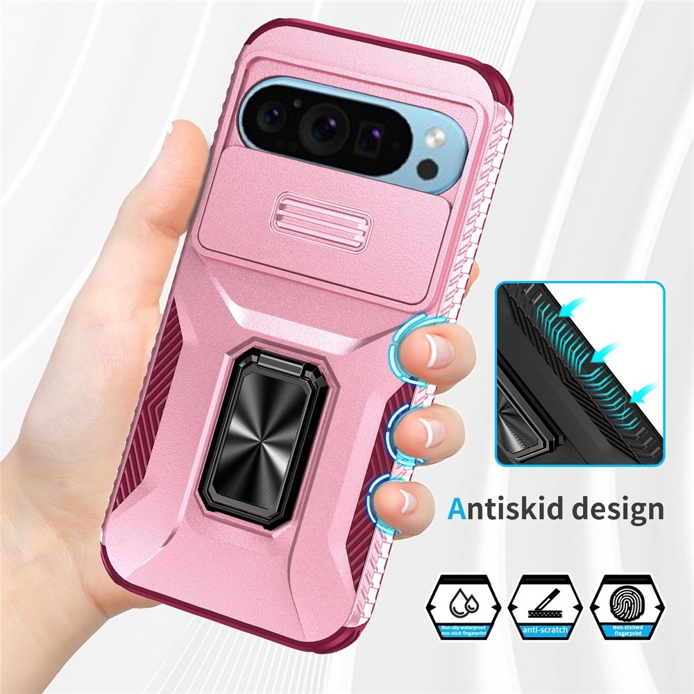 Lids odolný kryt na Google Pixel 10 Pro/9 Pro/9 - ružový/vínový