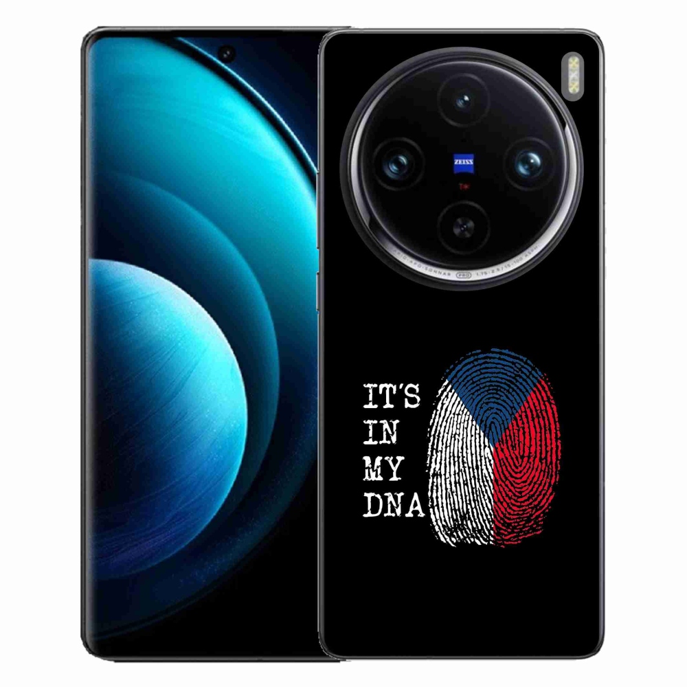 Gélový kryt mmCase na Vivo X100 Pro 5G - vlajka odtlačok prsta čierne pozadie